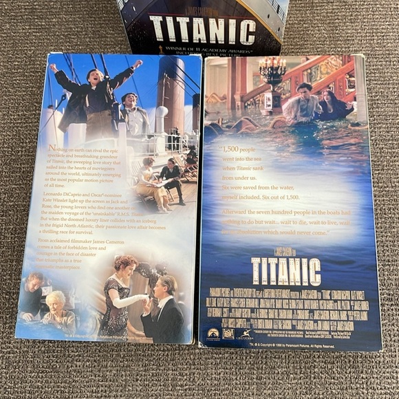 5/$25 Titanic VHS Movie Paramount James Cameron DiCaprio Winslet Academy Award - Picture 6 of 8